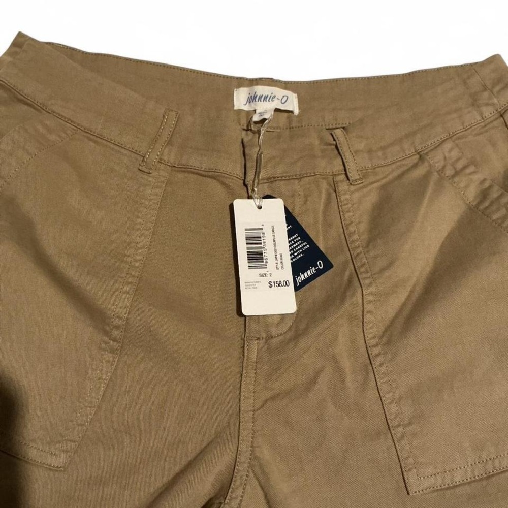 Johnnie-O Surplus Cargo Pants‎ Men Size 2 Khaki New Stretch Cotton Lyocell Twill